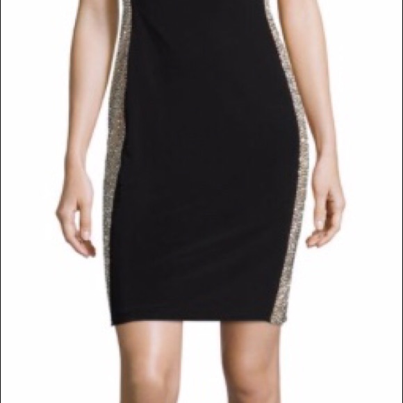 Xscape Navy/Nude Cap Sleeve Sheath Mid dress.Sz.12 - Picture 4 of 7